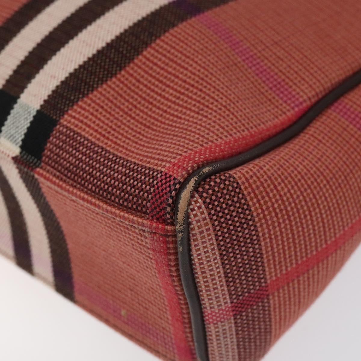 Burberry Nova Check Shoulder Bag Canvas Red Canvas Shoulder Bag