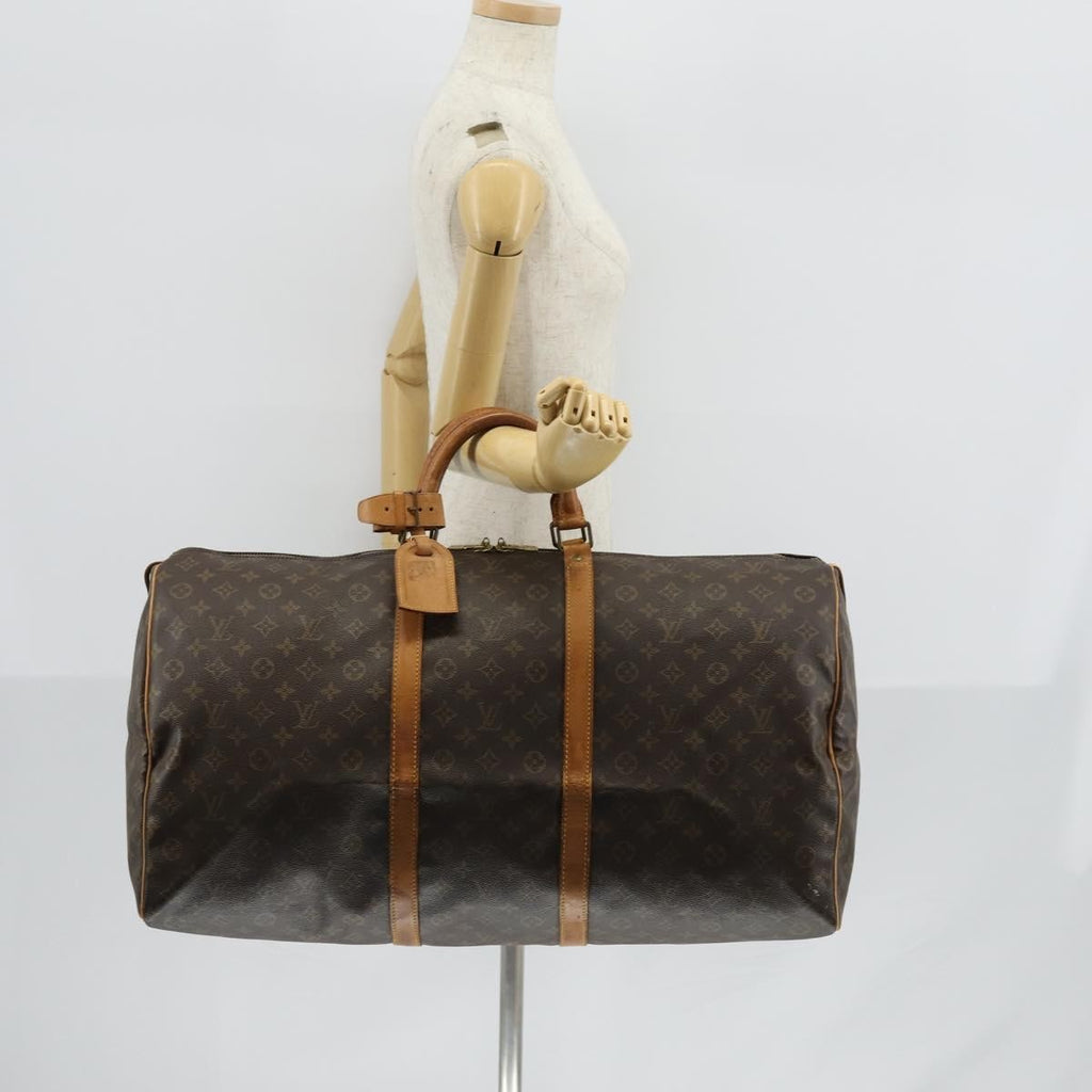 Louis Vuitton Keepall Bag Monogram Canvas Brown Canvas Travel Bag