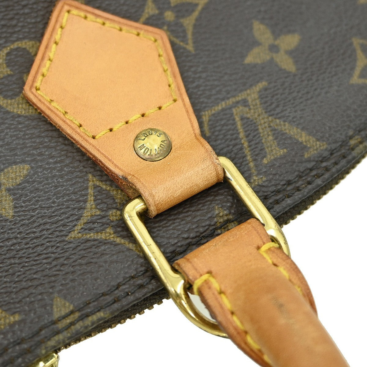 Louis Vuitton Alma Handbag Monogram Canvas Brown Canvas Handbag