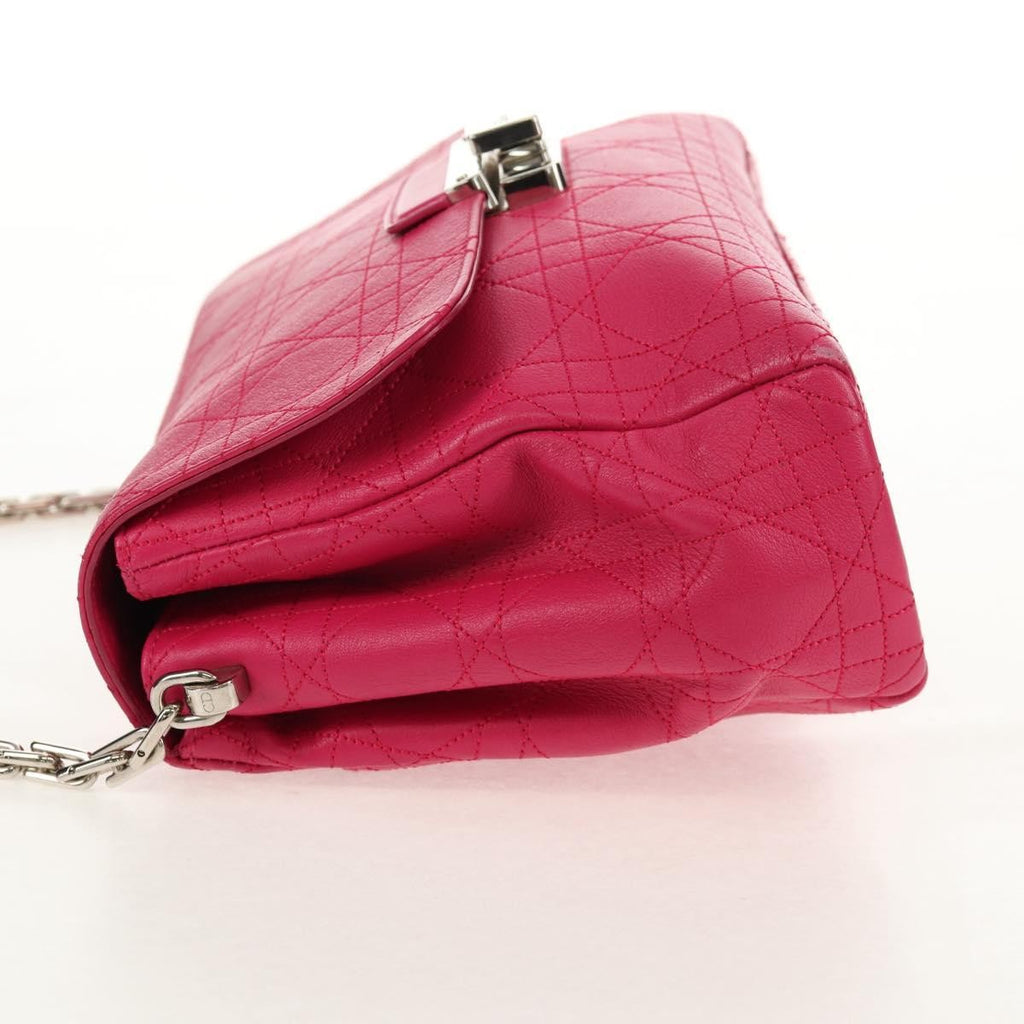 Christian Dior Long Chain Miss Dior Bag Cannage Quilt Lambskin Pink Leather Shoulder Bag Bag (Pre-Owned)