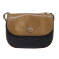 Christian Dior Vintage Honeycomb Shoulder Bag Canvas And Leather Black Canvas Shoulder Bag Bag (Pre-Owned)