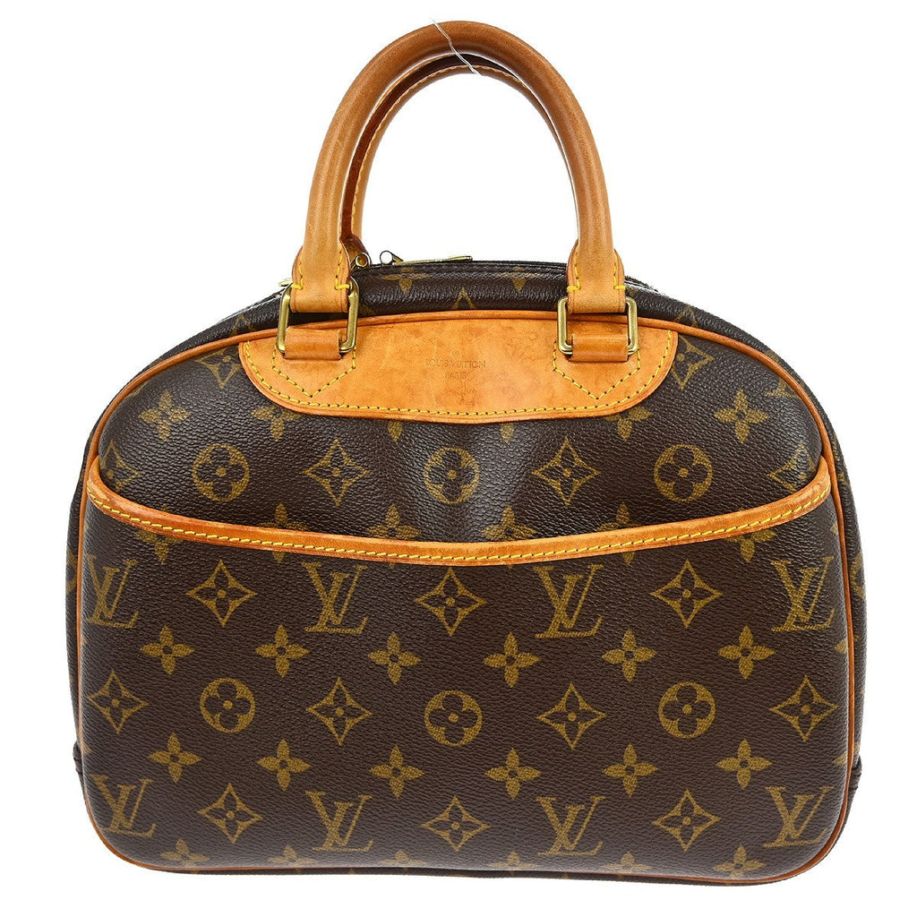 Louis Vuitton Trouville Handbag Monogram Canvas Brown Canvas Handbag