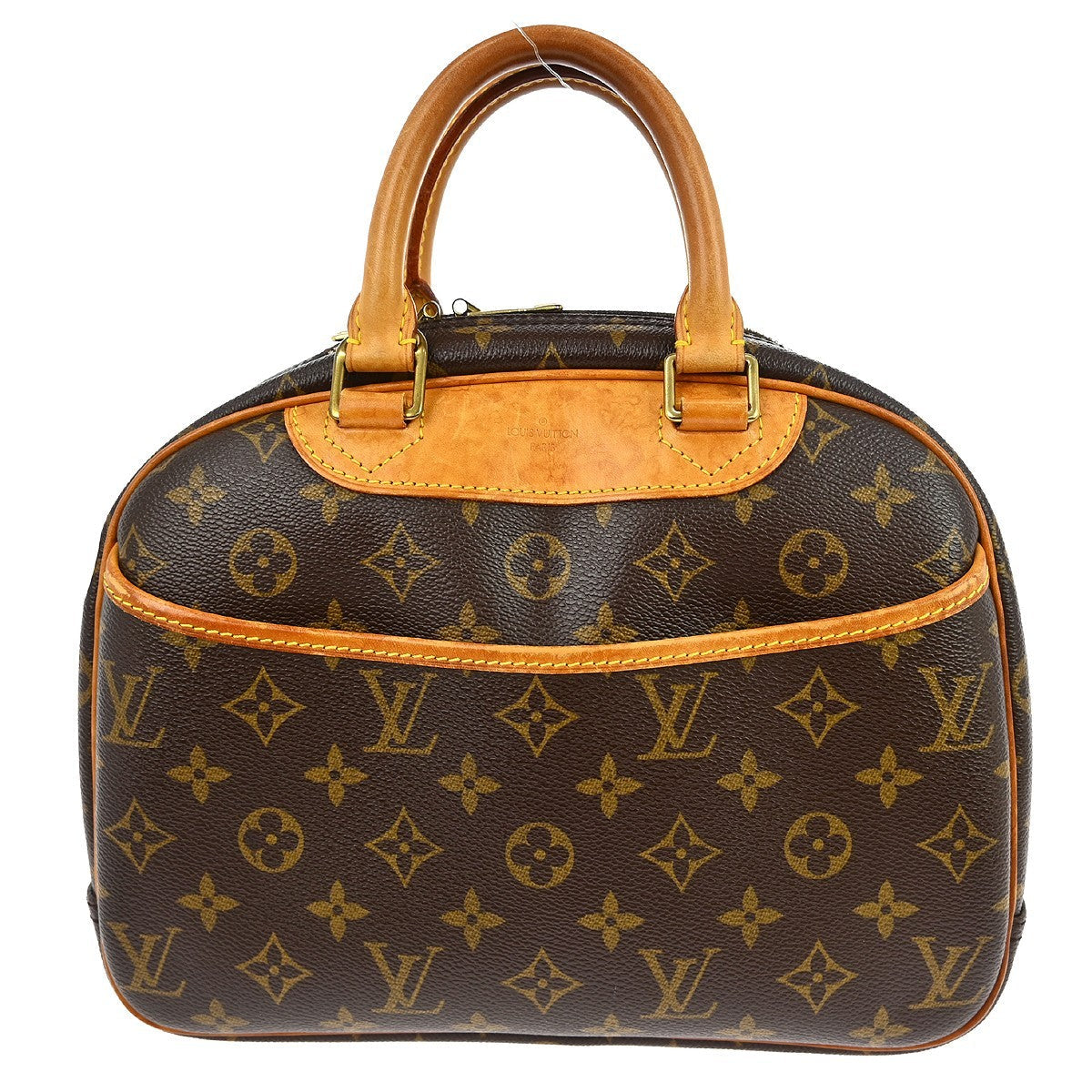 Louis Vuitton Trouville Handbag Monogram Canvas Brown Canvas Handbag