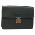 Louis Vuitton Kourad Pouch Taiga Green Leather Clutche & Pouche Bag