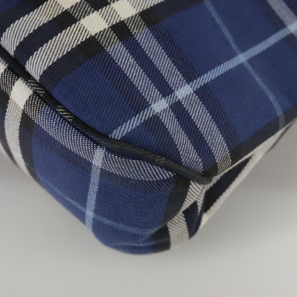 Burberry Nova Check Tote Canvas Check Pattern Blue Canvas Tote Bag