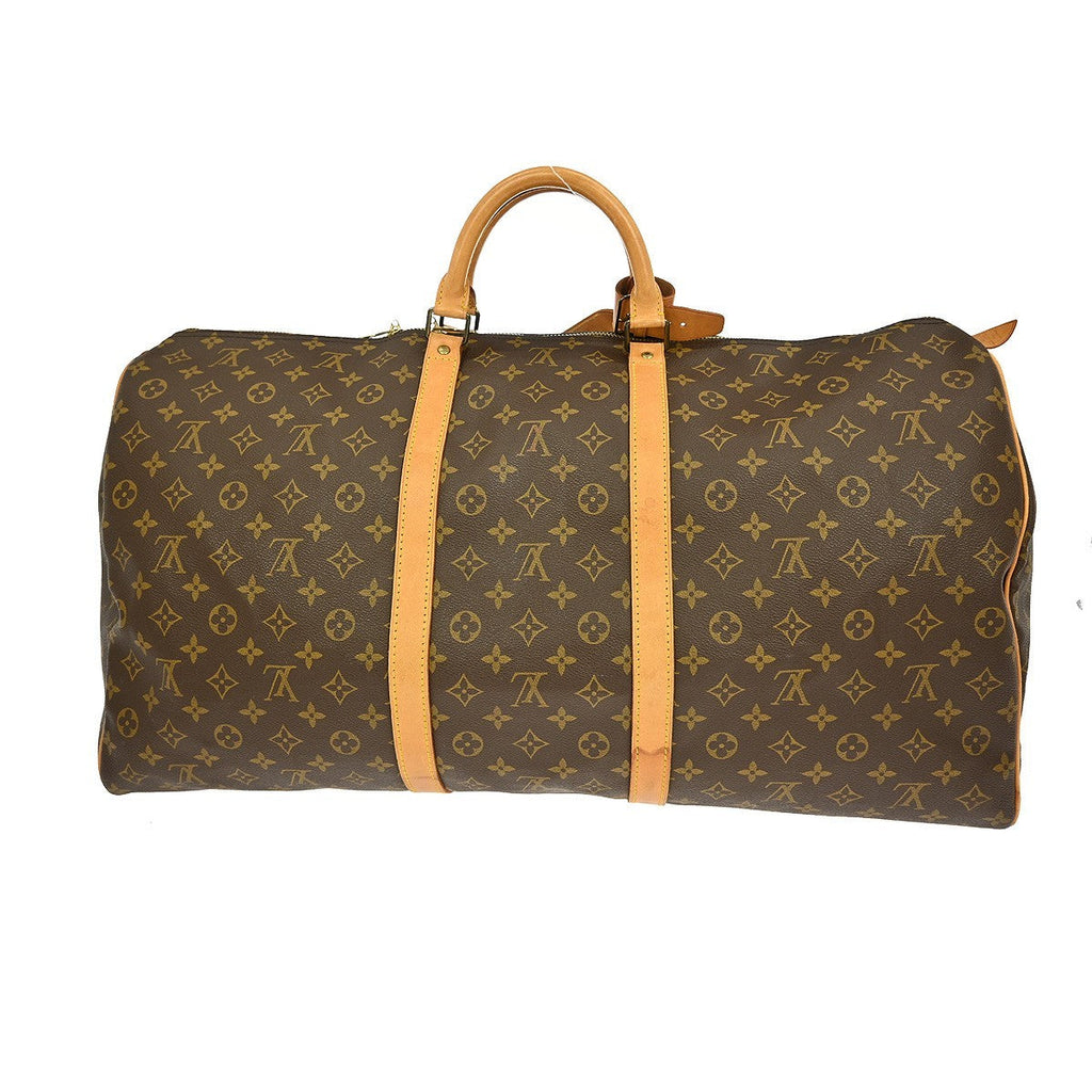 Louis Vuitton Keepall Bag Monogram Canvas Brown Canvas Travel Bag