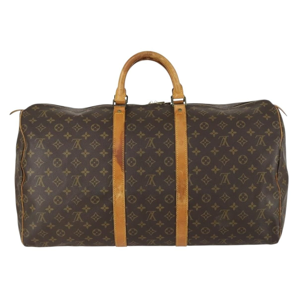 Louis Vuitton Keepall Bag Monogram Canvas Brown Canvas Travel Bag
