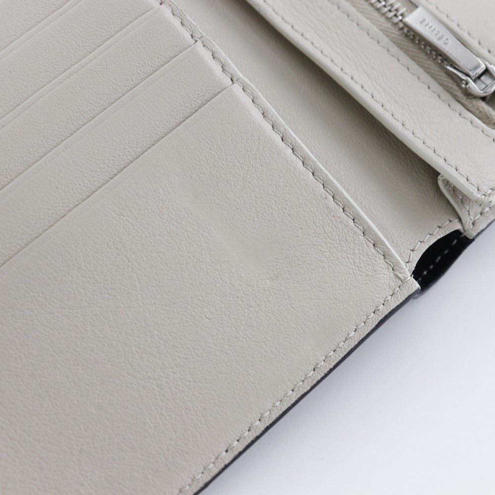 Celine Multifunction Strap Wallet Leather Black Calfskin Wallets Accessory