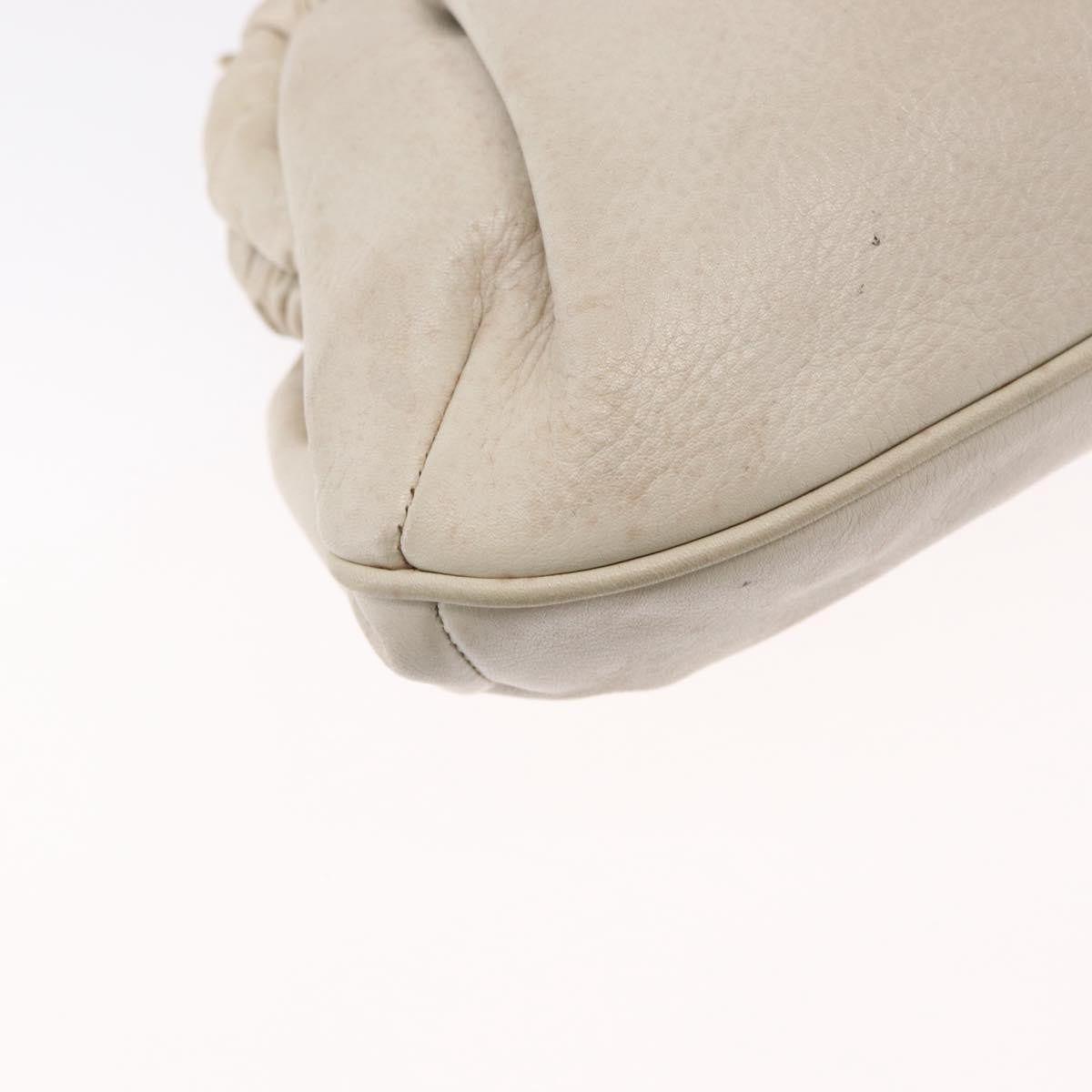 Celine Vintage Shoulder Bag Leather White Leather Shoulder Bag Bag