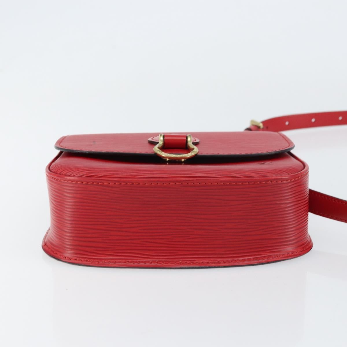 Louis Vuitton Saint Cloud Handbag Epi Leather Red Leather Shoulder Bag