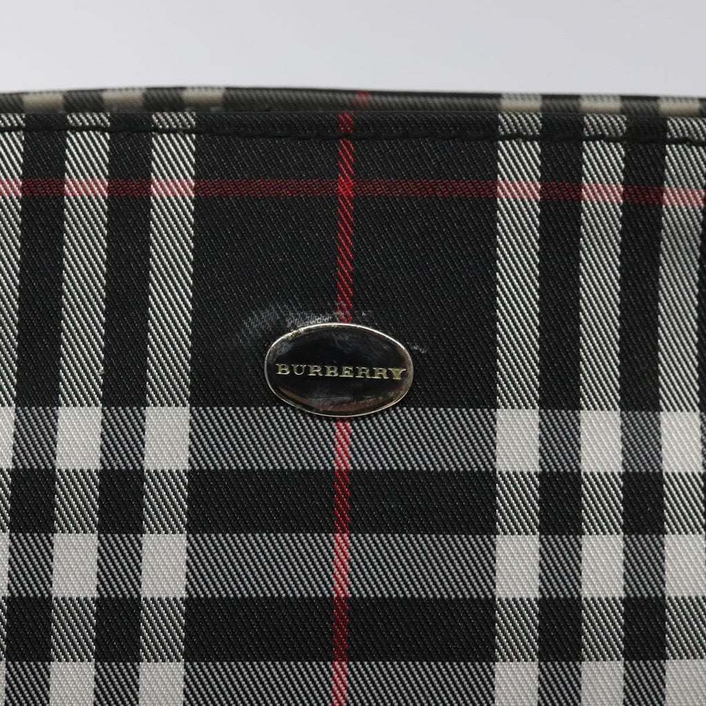 Burberry Nova Check Tote Nylon Black Nylon Handbag