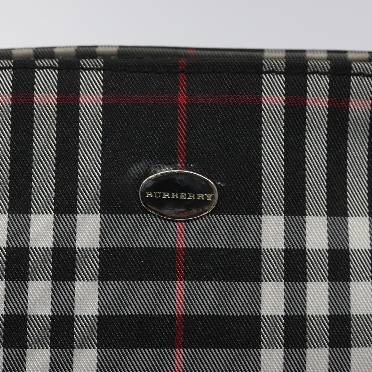 Burberry Nova Check Tote Nylon Black Nylon Handbag