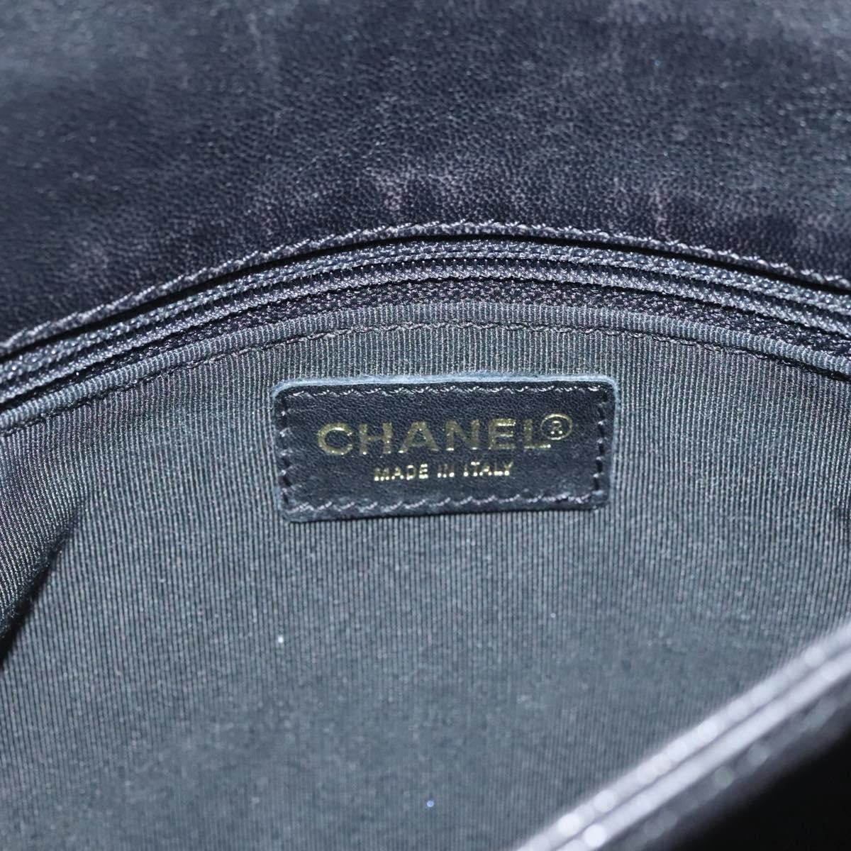 Chanel Chocolate Bar Cc Shoulder Bag Quilted Leather Black Leather Shoulder Bag Bag