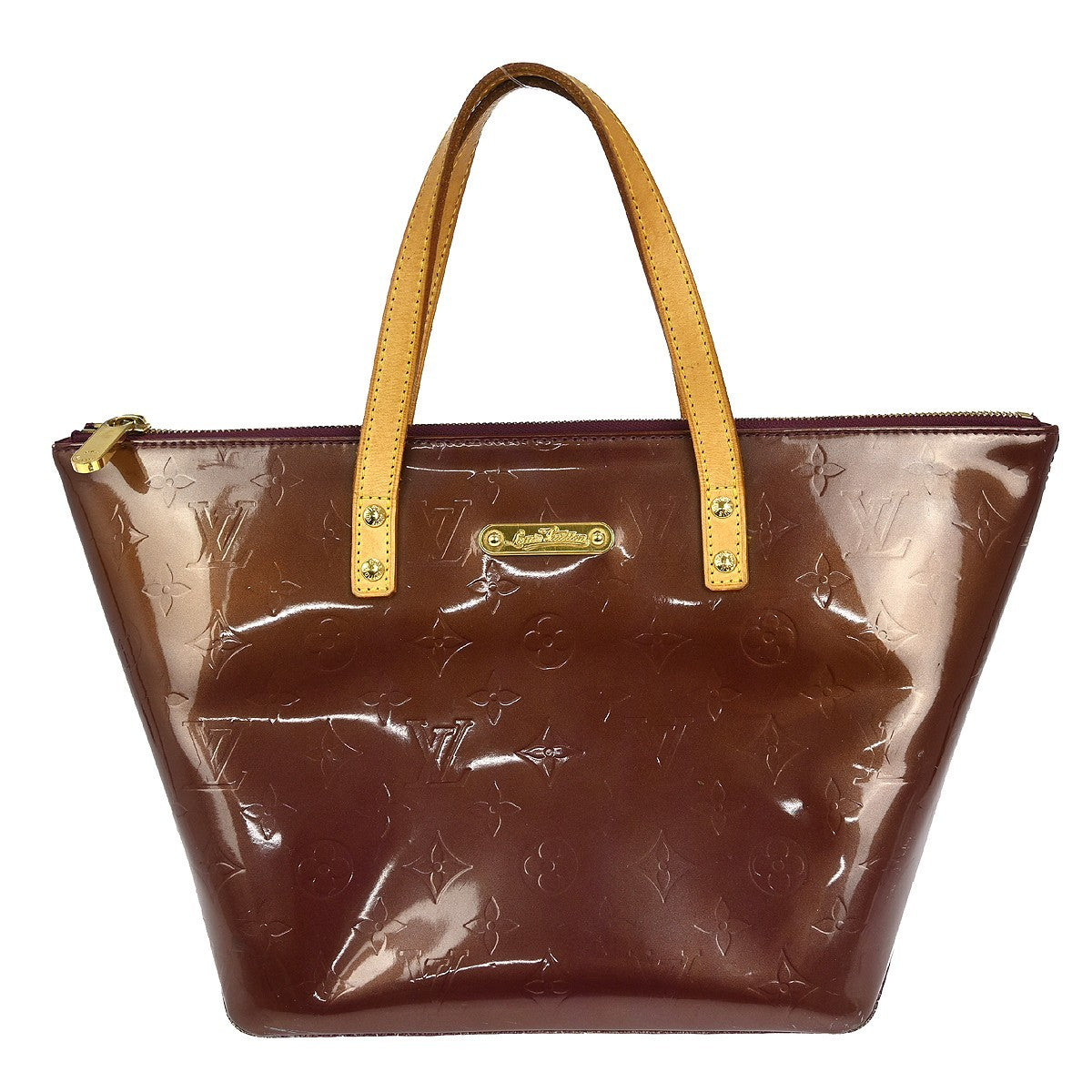 Louis Vuitton Bellevue Handbag Monogram Vernis Purple Patent_Leather Handbag