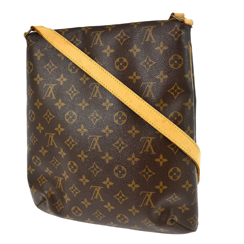 Louis Vuitton Musette Handbag Monogram Canvas Brown Canvas Shoulder Bag