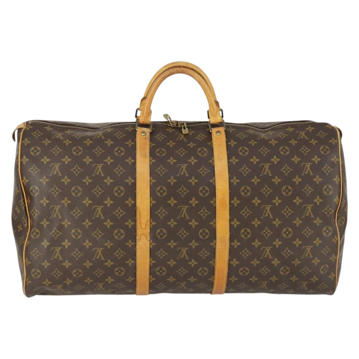 Louis Vuitton Keepall Bag Monogram Canvas Brown Canvas Travel Bag