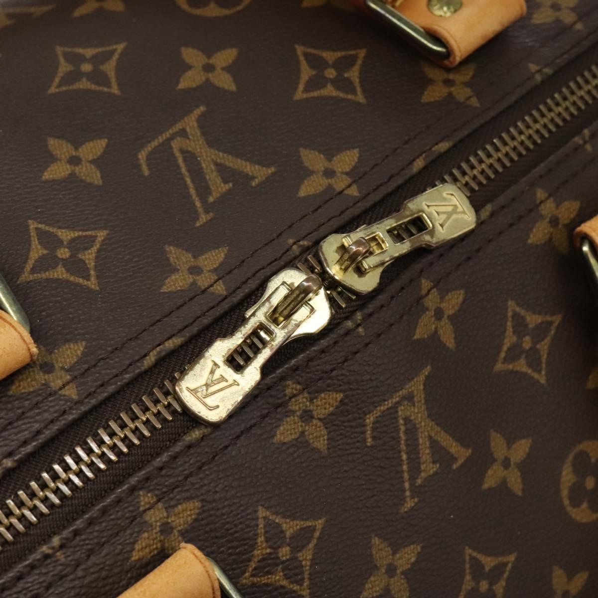 Louis Vuitton Keepall Bag Monogram Canvas Brown Canvas Travel Bag