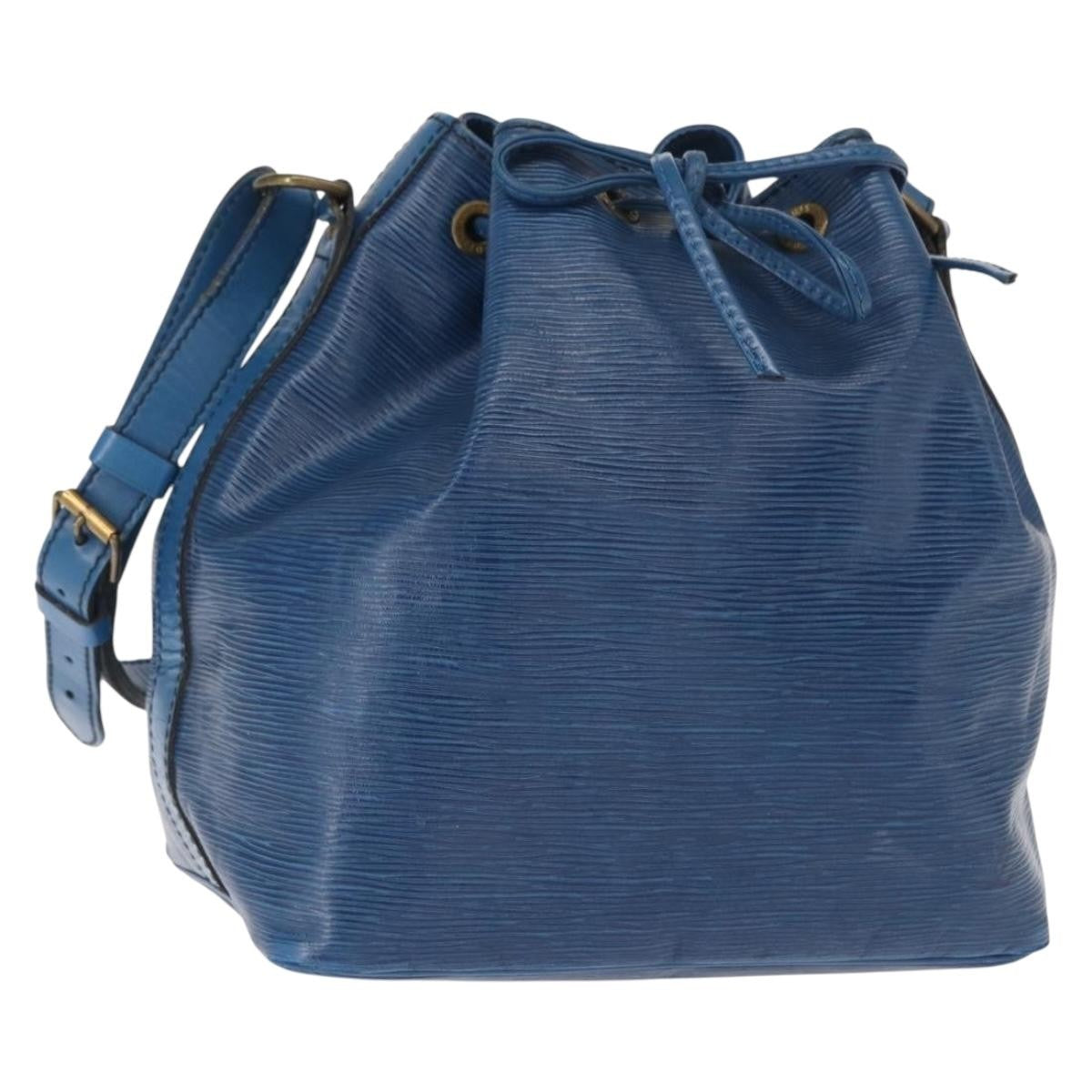 Louis Vuitton Noe Handbag Epi Leather Blue Leather Shoulder Bag