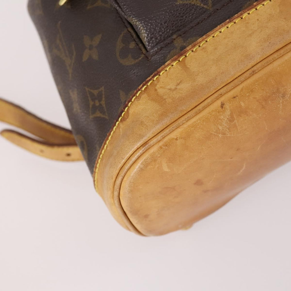 Louis Vuitton Vintage Montsouris Backpack Monogram Canvas Brown Canvas Backpack Bag