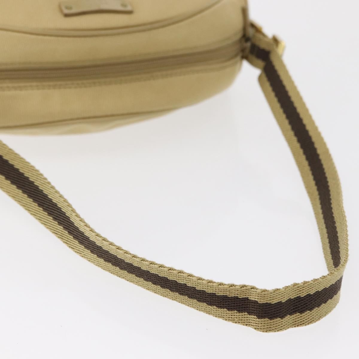 Gucci Vintage Shoulder Bag Canvas Beige Canvas Shoulder Bag Bag (Pre-Owned)