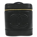 Chanel Vintage Timeless Cosmetic Case Caviar Black Leather Clutche & Pouche Bag