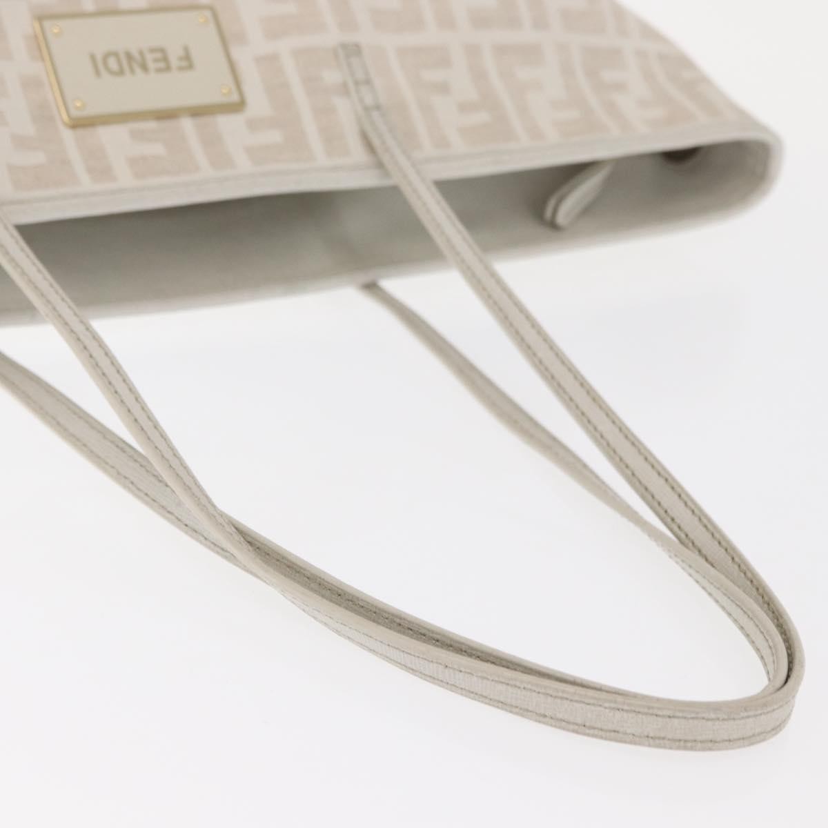 Fendi Roll Tote Zucca Canvas And Leather Beige Canvas Tote Bag Bag