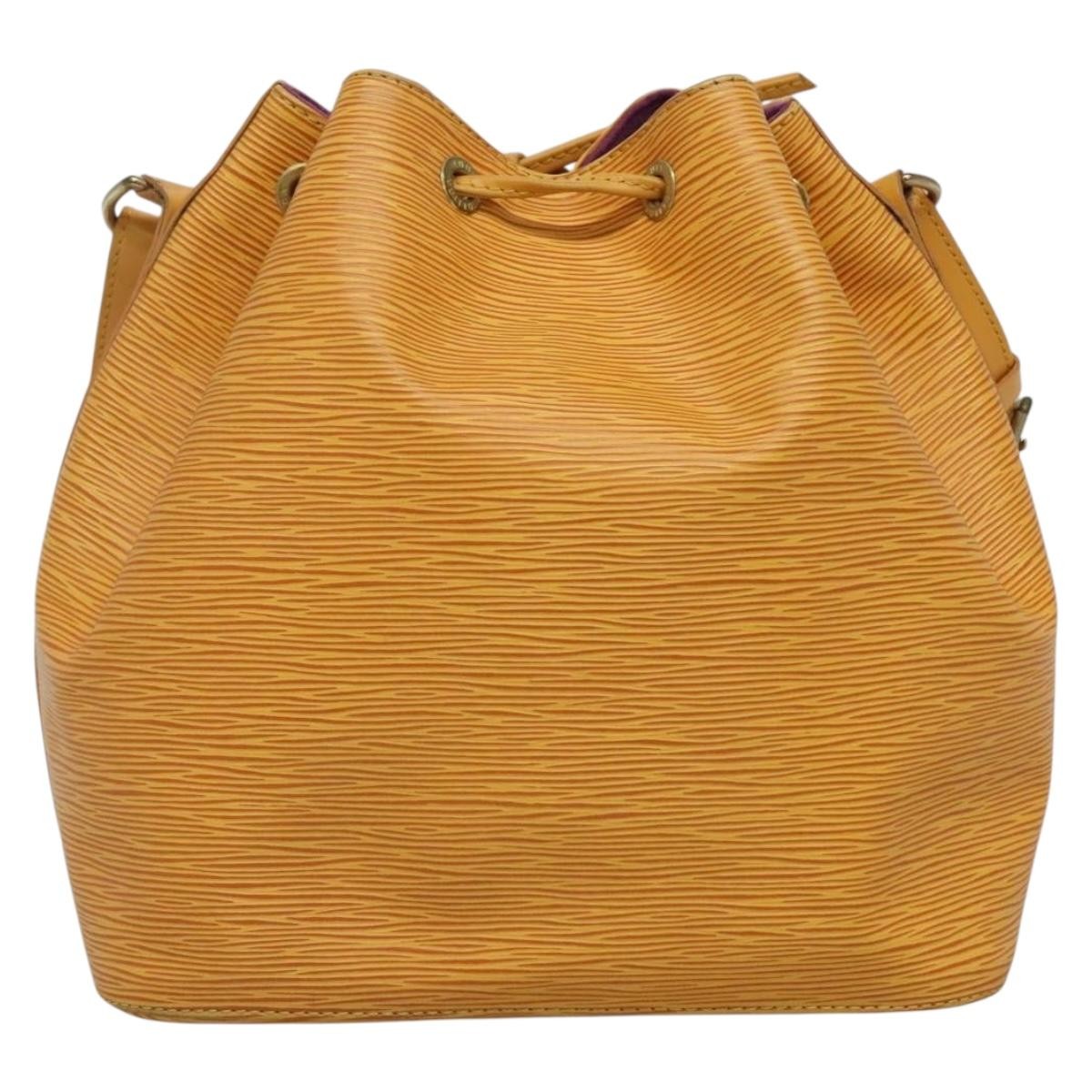 Louis Vuitton Noe Handbag Epi Leather Yellow Leather Bag