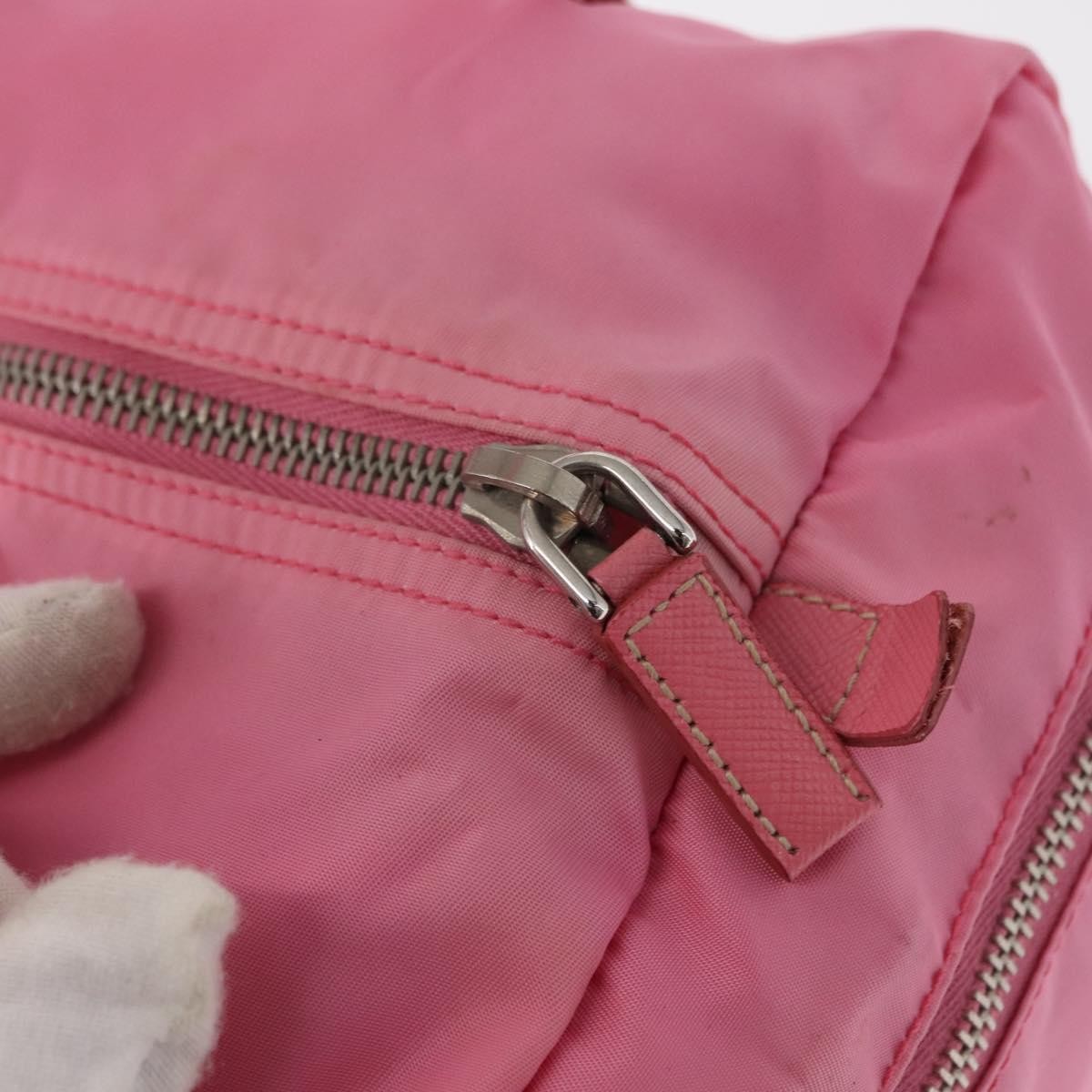 Prada Side Pocket Convertible Duffle Bag Tessuto Pink Nylon Handbag
