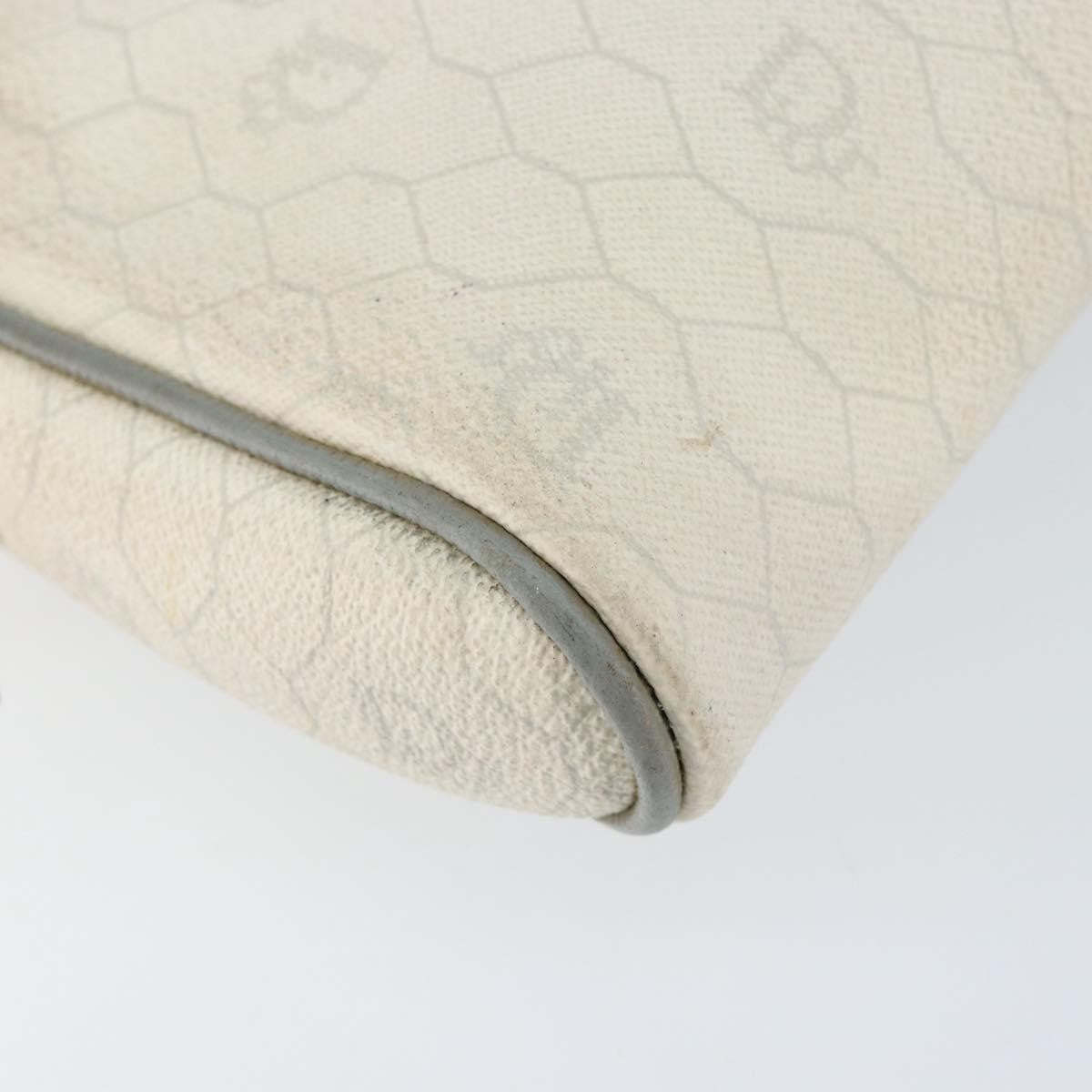 Christian Dior Vintage Honeycomb Shoulder Bag Canvas White Canvas Shoulder Bag Bag (Pre-Owned)