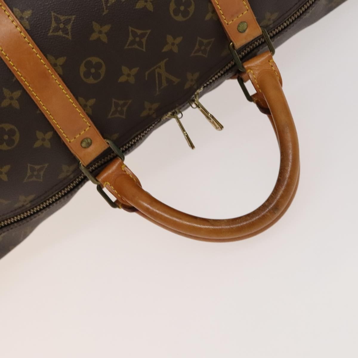Louis Vuitton Keepall Bag Monogram Canvas Brown Canvas Travel Bag