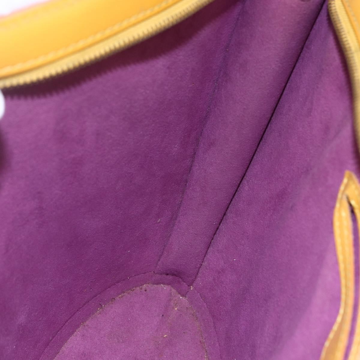Louis Vuitton Saint Jacques Handbag Epi Leather Yellow Leather Handbag