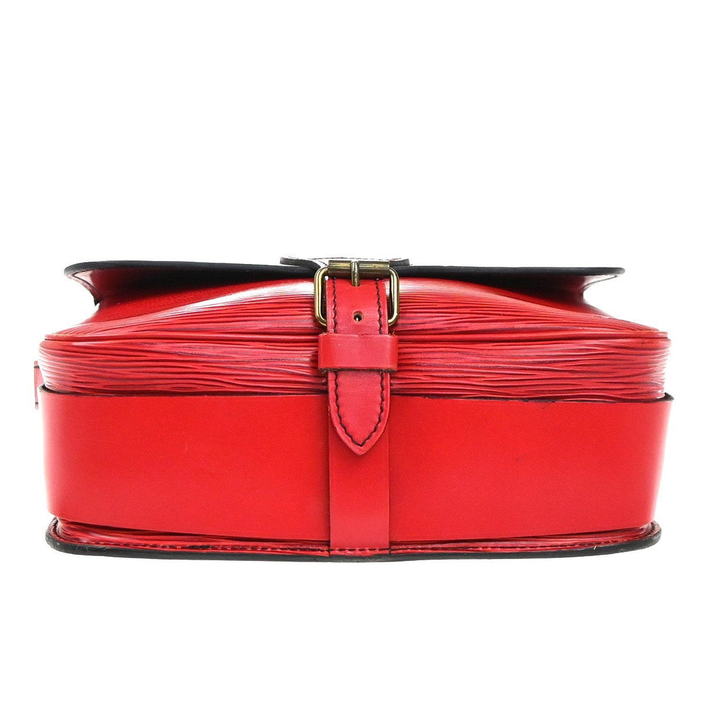 Louis Vuitton Cartouchiere Handbag Epi Leather Red Leather Shoulder Bag