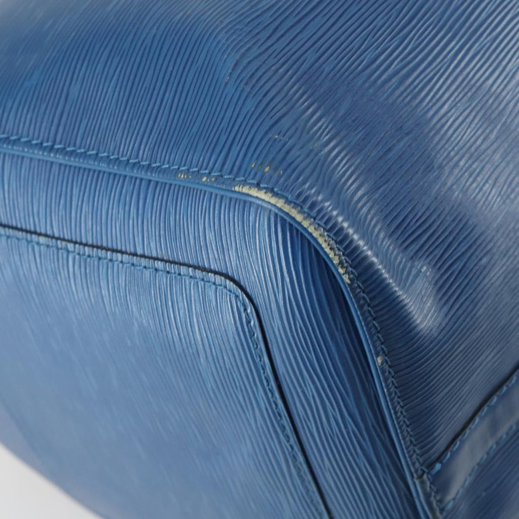Louis Vuitton Keepall Bag Epi Leather Blue Leather Travel Bag