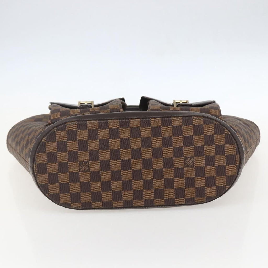 Louis Vuitton Manosque Handbag Damier Brown Canvas Tote Bag