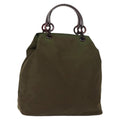 Prada Resin Handle Tote Tessuto Khaki Nylon Tote Bag Bag