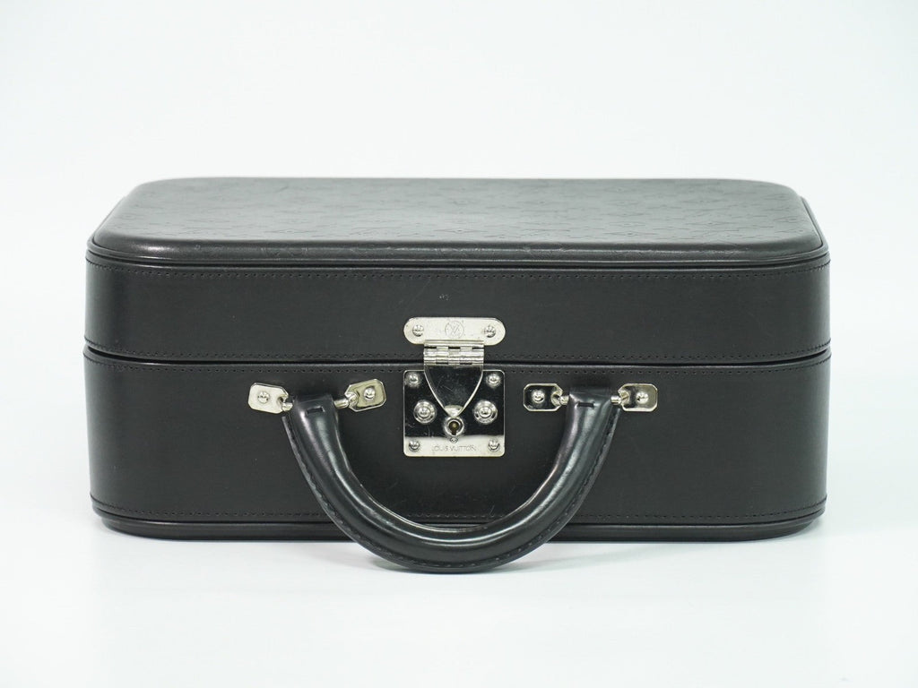 Louis Vuitton Valisette Handbag Monogram Glace Leather Black Patent_Leather Handbag