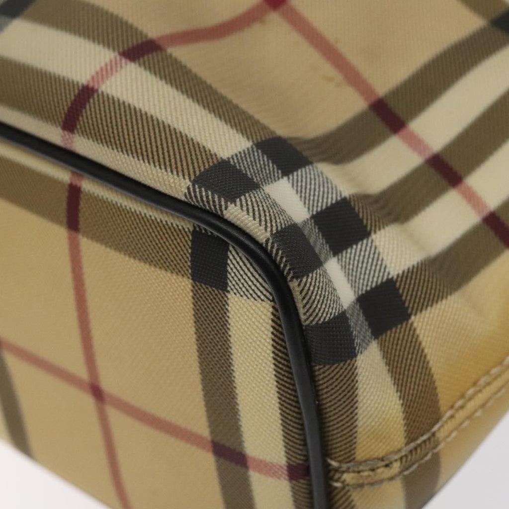 Burberry Nova Check Tote Canvas Check Pattern Beige Canvas Tote Bag