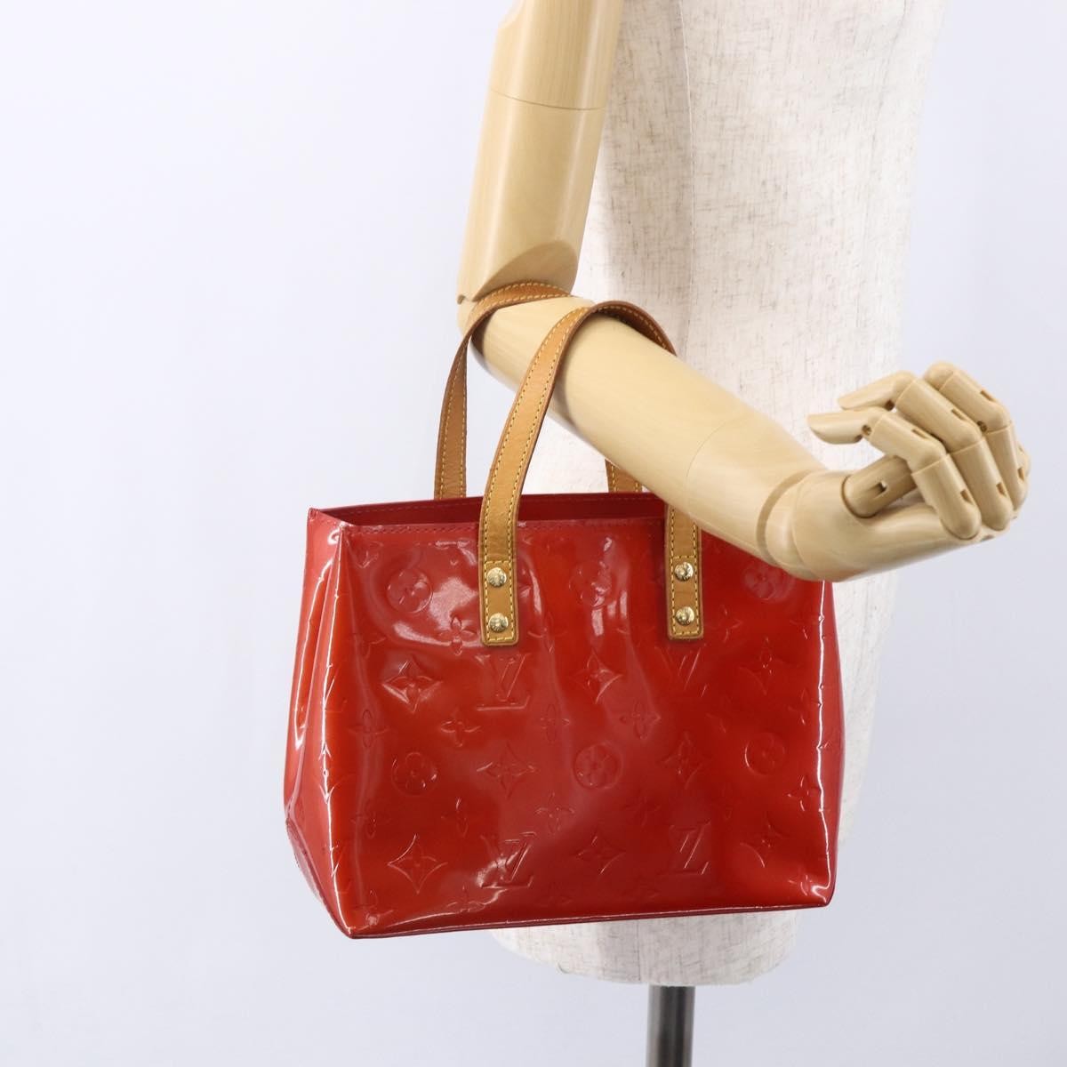 Louis Vuitton Reade Handbag Monogram Vernis Red Patent_Leather Handbag