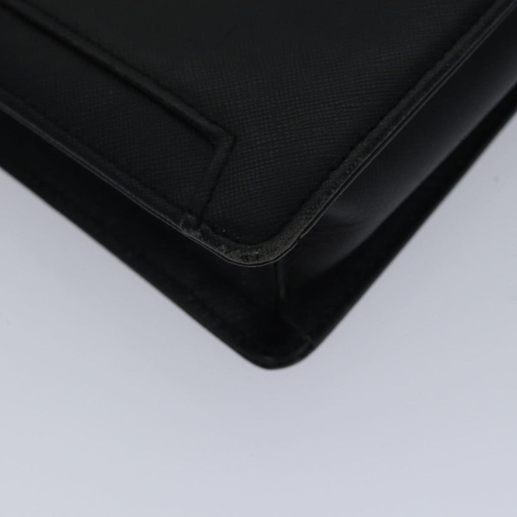 Burberry Vintage Pouch Leather Black Leather Clutche & Pouche Bag