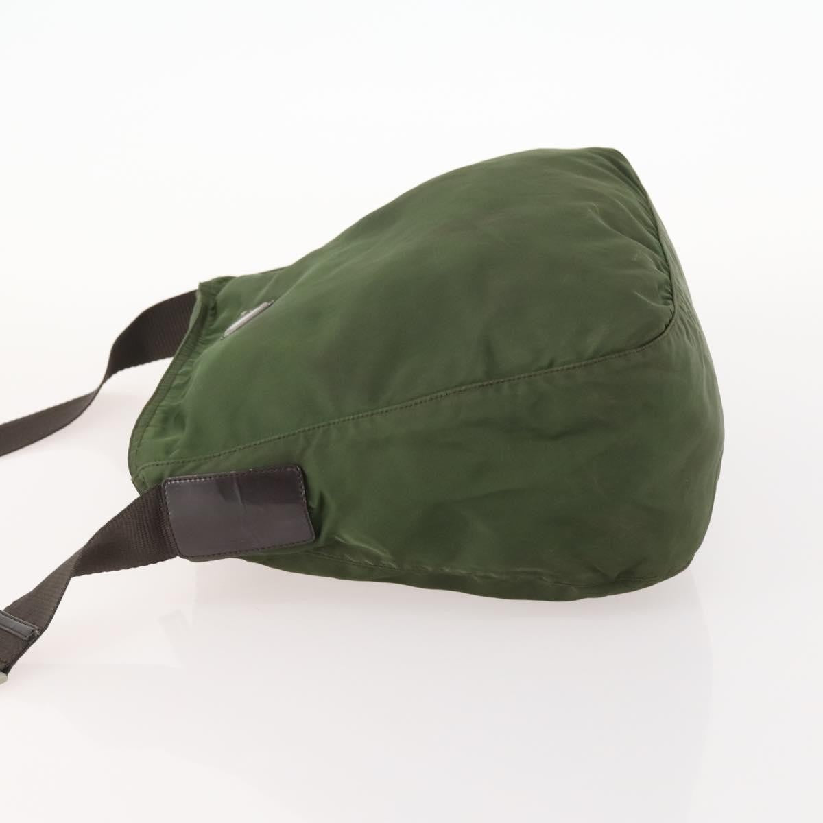 Prada Zip Top Messenger Bag Tessuto Khaki Nylon Shoulder Bag Bag