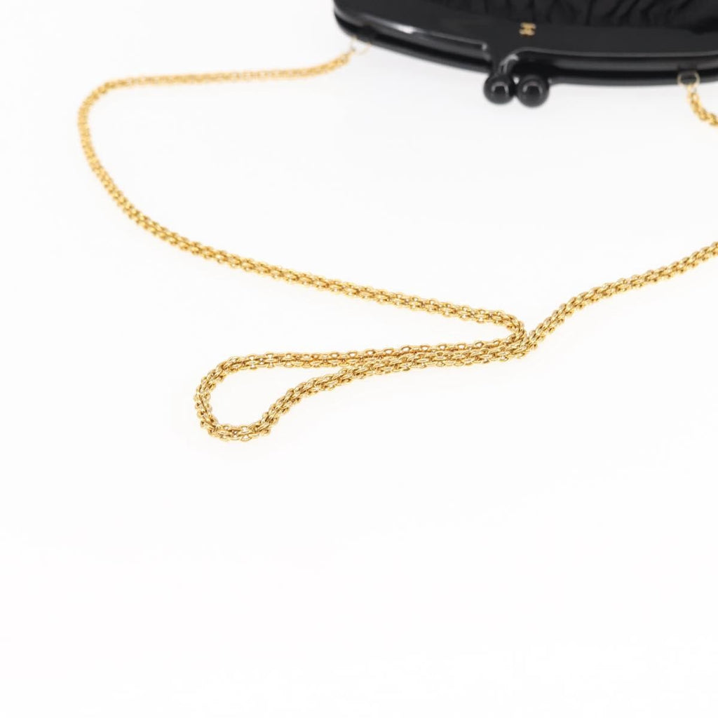 Chanel Chain Clutch Canvas And Leather Black Satin Shoulder Bag Bag
