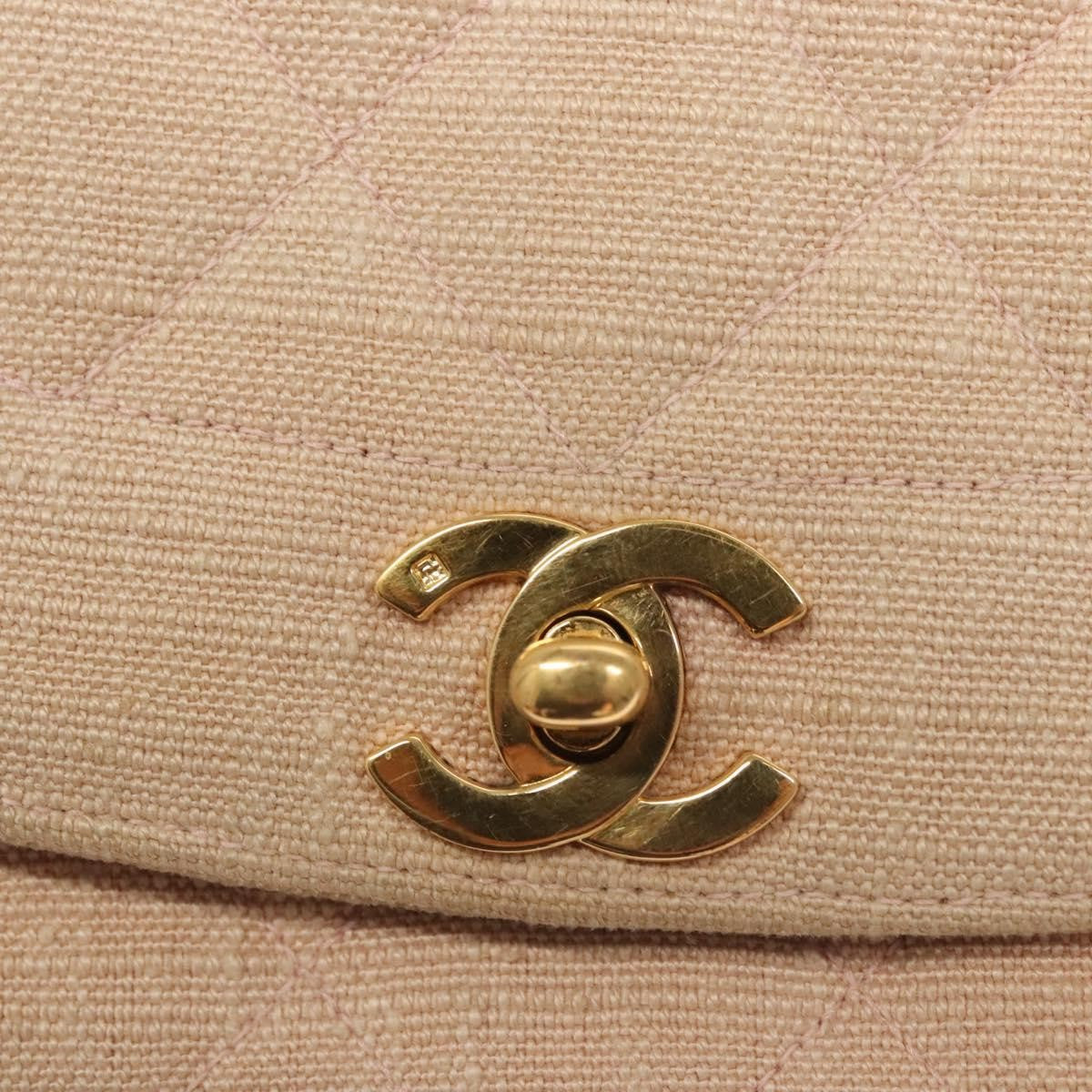 Chanel Vintage Diana Flap Bag Quilted Canvas Pink Canvas Shoulder Bag Bag