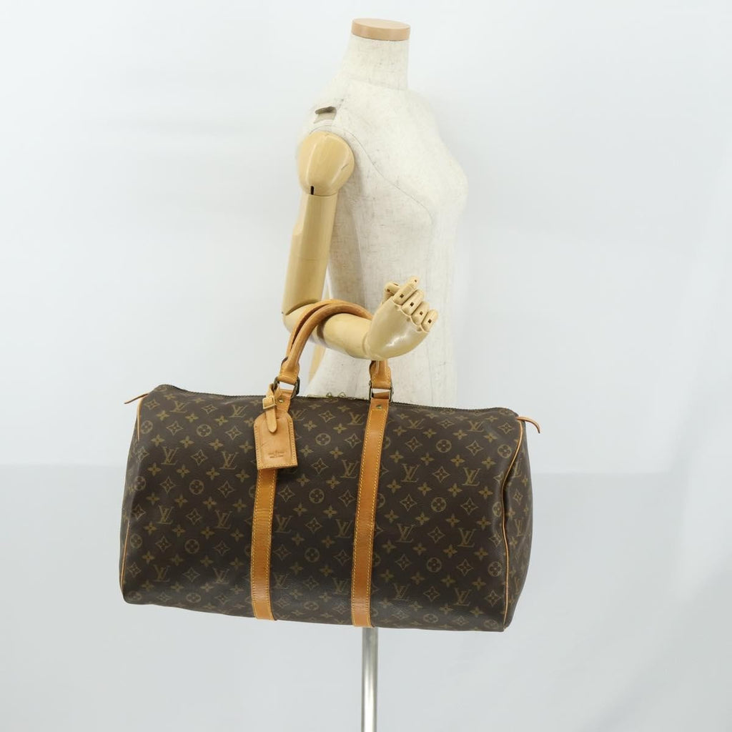 Louis Vuitton Keepall Bag Monogram Canvas Brown Canvas Travel Bag