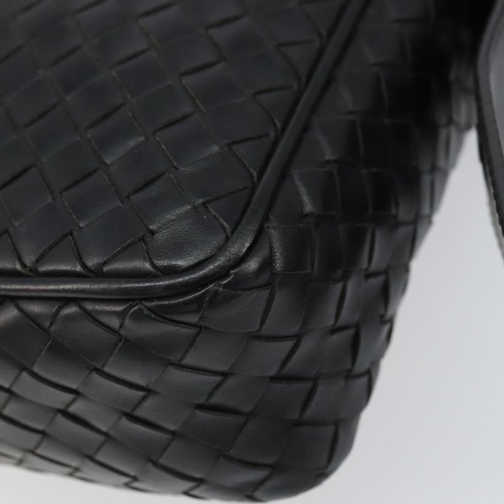 Bottega Veneta Intrecciato Shoulder Bag Leather Black Leather Shoulder Bag Bag
