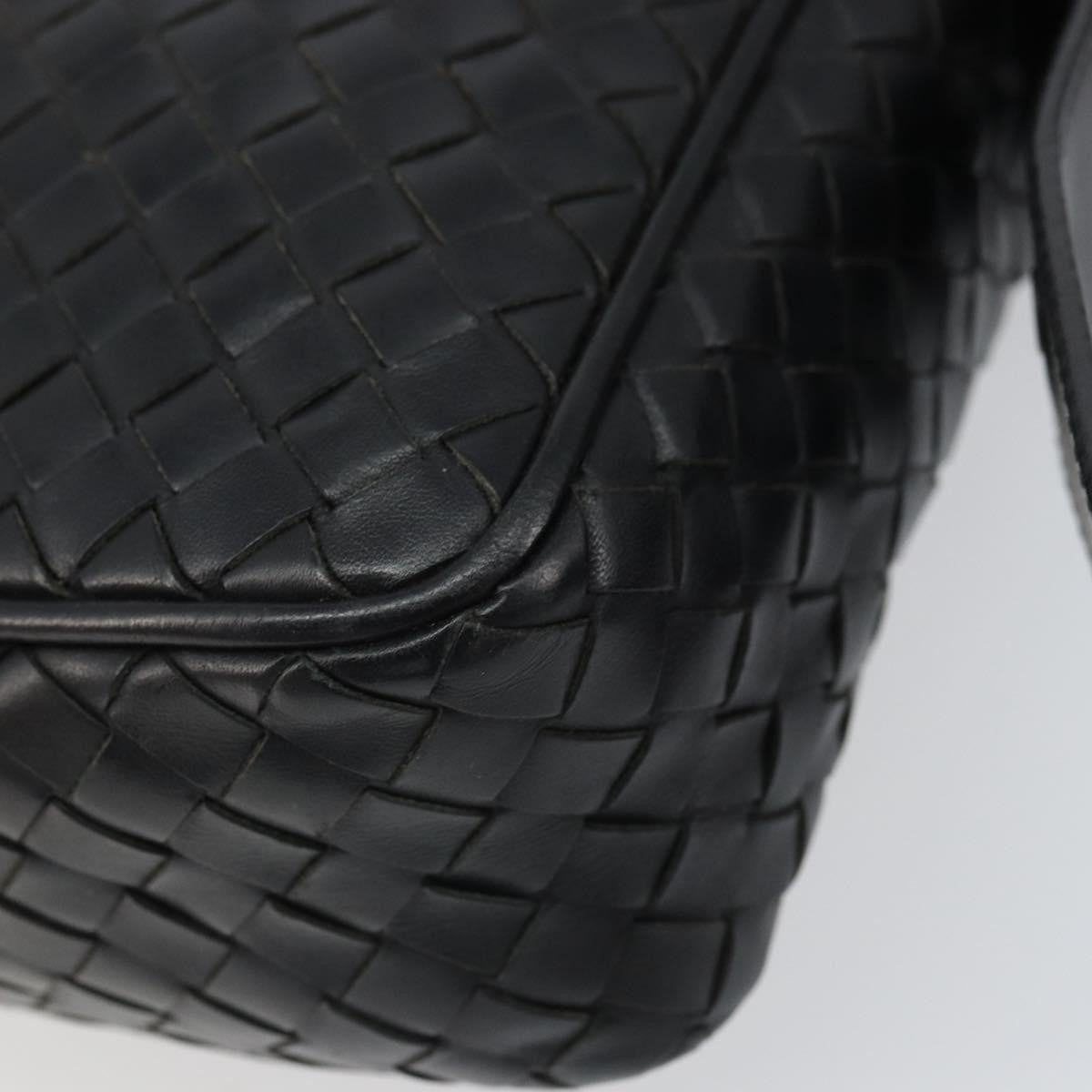 Bottega Veneta Intrecciato Shoulder Bag Leather Black Leather Shoulder Bag Bag
