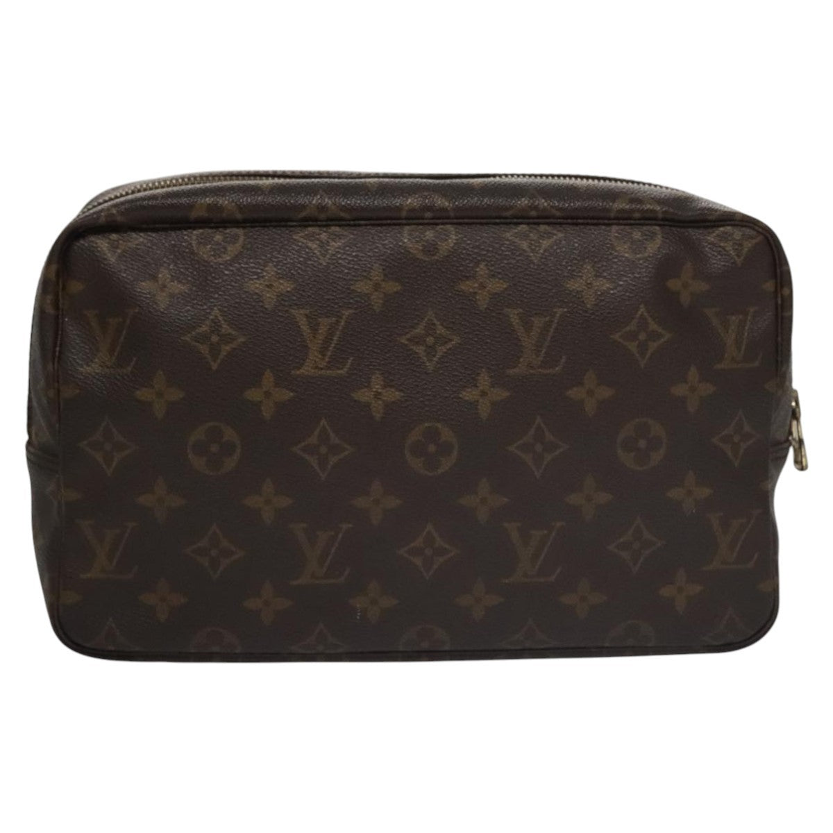 Louis Vuitton Trousse Toiletry Pouch Monogram Canvas Brown Canvas Toiletry Case Accessory