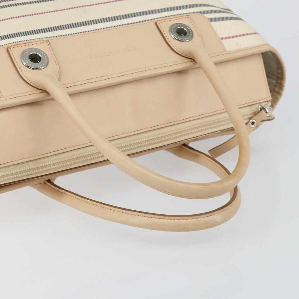 Burberry Nova Check Tote Canvas And Leather Beige Canvas Tote Bag