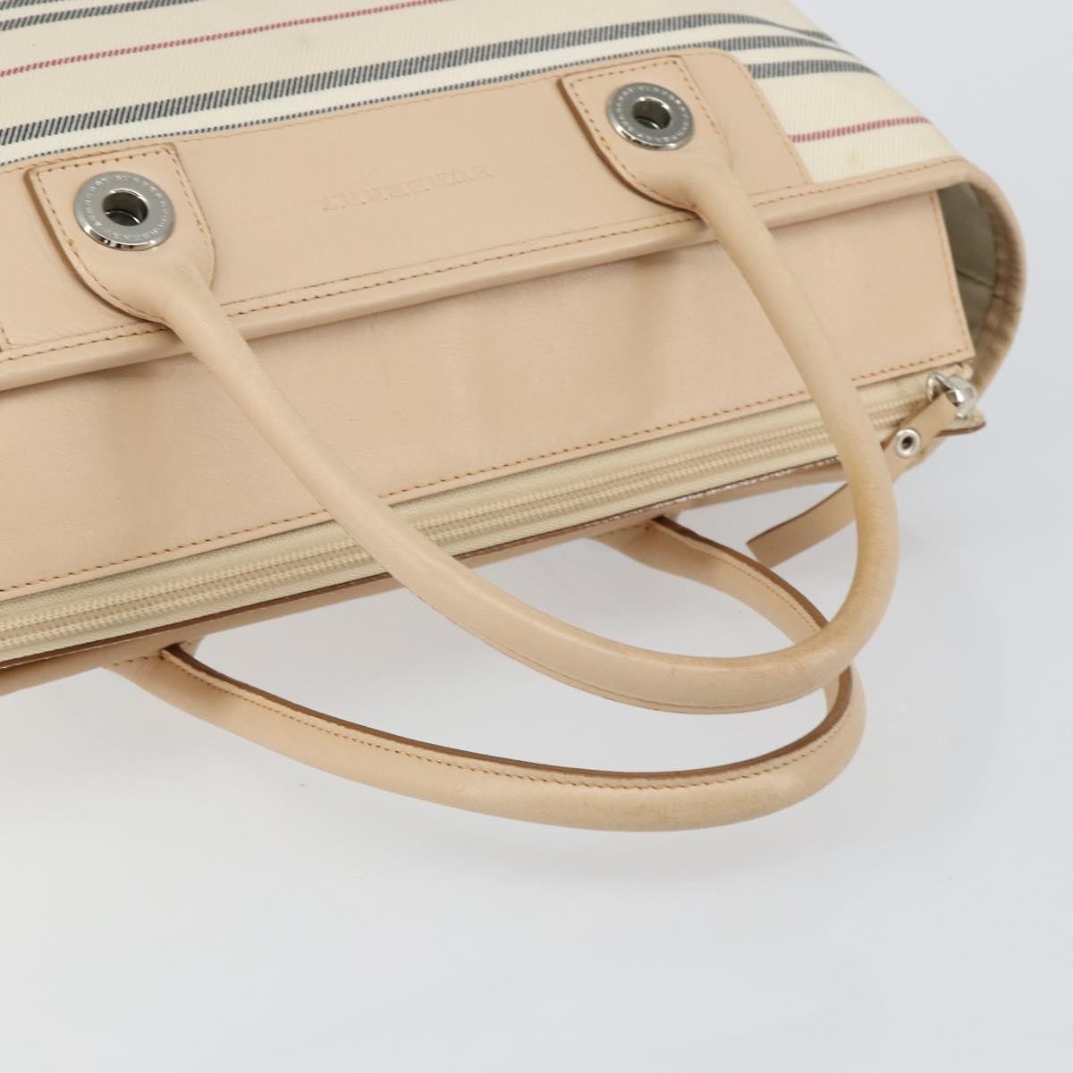 Burberry Nova Check Tote Canvas And Leather Beige Canvas Tote Bag