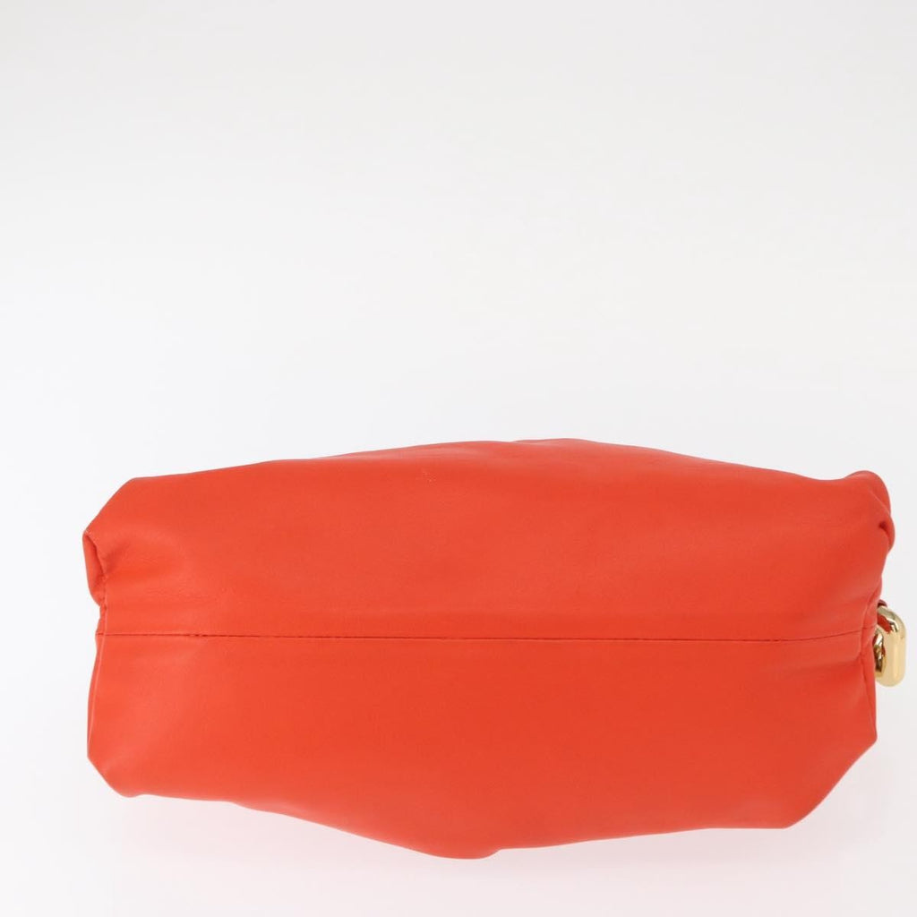 Bottega Veneta The Chain Pouch Leather Orange Leather Clutche & Pouche Bag