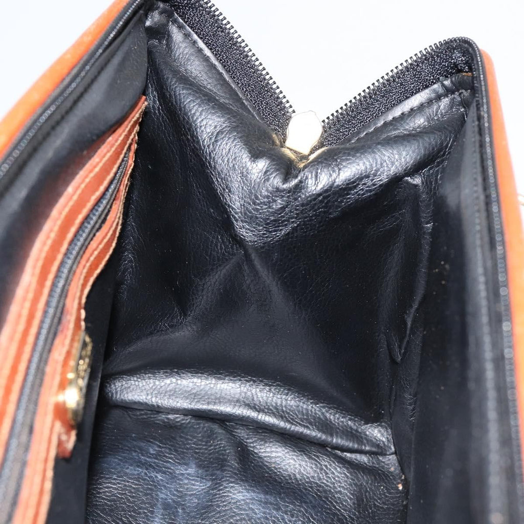 Fendi Vintage Pequin Convertible Boston Bag Coated Canvas Black Canvas Handbag